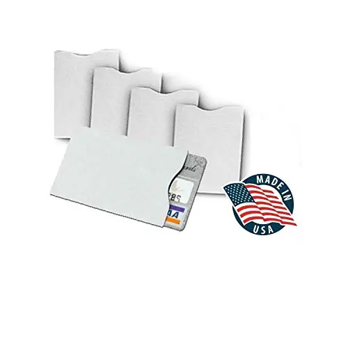 Scan Protector white DuPont TYVEK RFID blocking credit card sleeves in a set of 10.