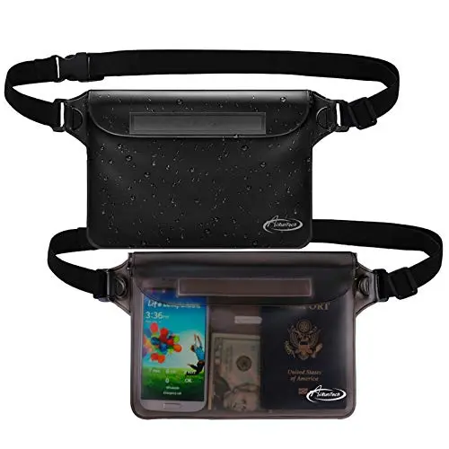 AiRunTech clear waterproof phone pouch fanny pack with adjustable strap
