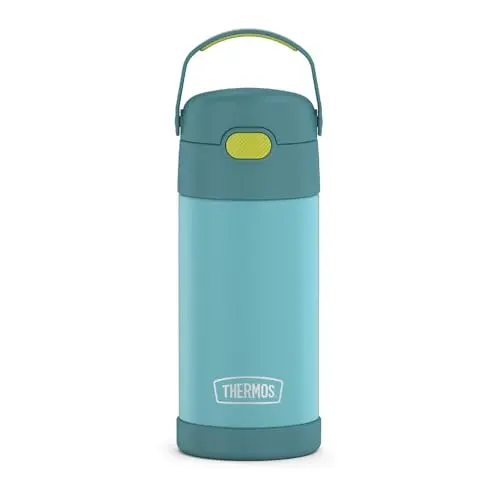 THERMOS FUNTAINER stainless steel kids water bottle with straw in Blue/Green