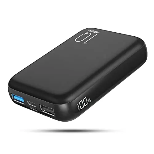 Small, lightweight MRBIU power bank with LCD screen for heated vests.