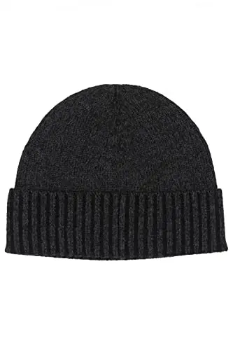 Bruno Magli 100% cashmere knit beanie for men in charcoal