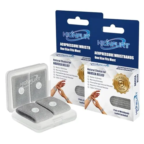 Hionfurt anti-nausea wristbands in grey