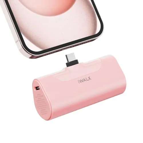 iWALK small pink lipstick-sized portable charger