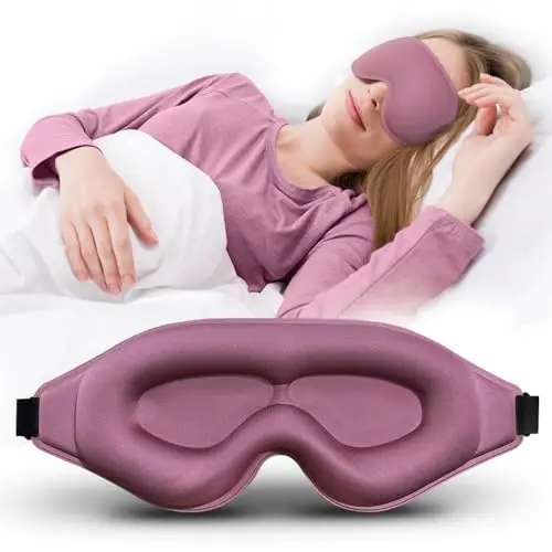 Clbxzwc purple-red advanced sleep mask with soft foam