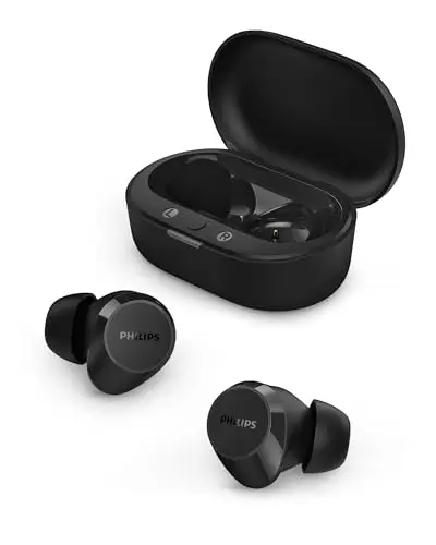Philips TAT1219 True Wireless Earbuds with a textured silicone finish.