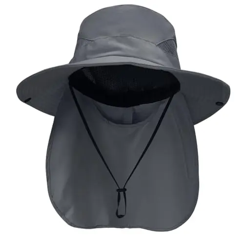 NPQQUAN bucket sun hat with neck flap and side mesh