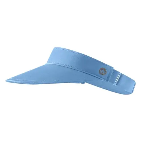 WANDER running sun visor hat with extra wide brim in sky blue