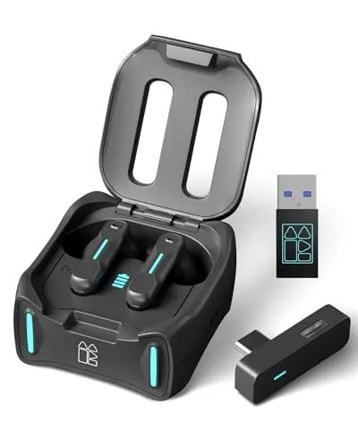 Middle Rabbit SW4 Pro Gaming Earbuds with dongle and charging case