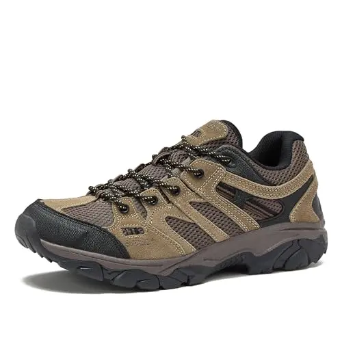 HI-TEC men's waterproof Ridge Low hiking shoes in desert taupe