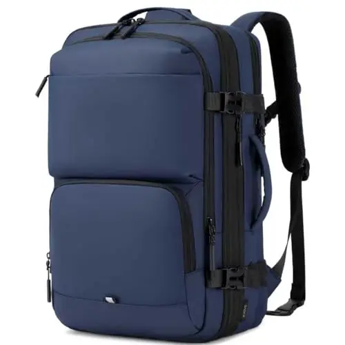 BAGOK blue lightweight expandable travel backpack