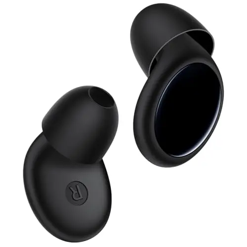 TOAPEX black silicone earplugs with multiple ear tips in a stylish metal case